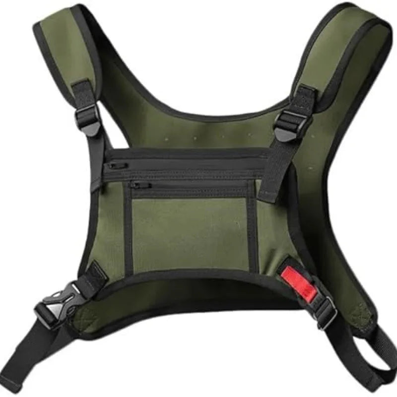 Jogging Sports Front Chest Bag Water-Resistant Multi-Purpose Tacitical Chest Bag Durable Fashion Streetwear Body Bag
