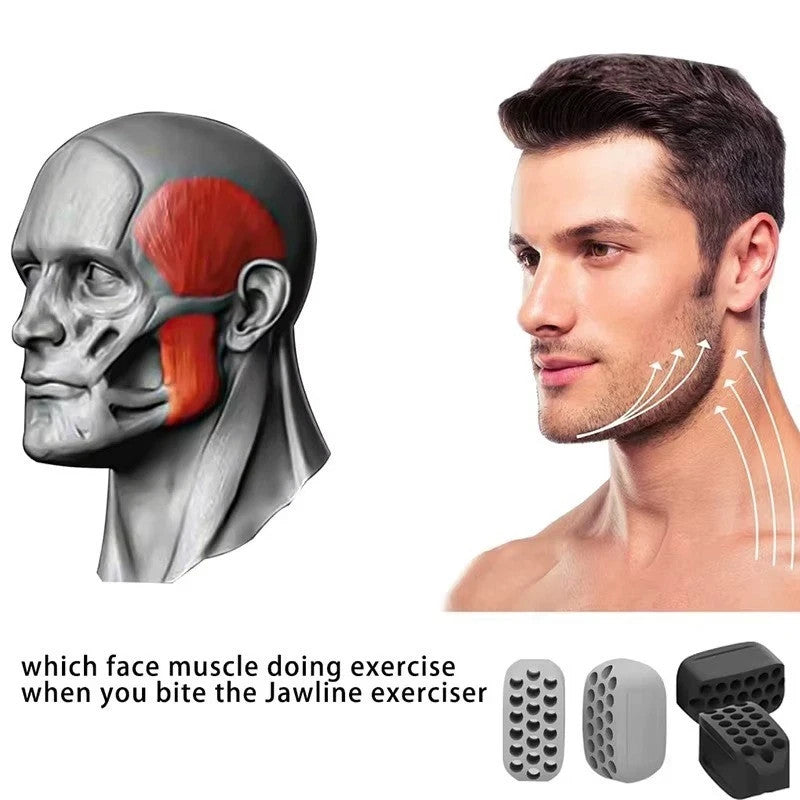 2PCS Jaw Exerciser Jawline Trainer Facial Toner Ball Neck Toning Double Chin*