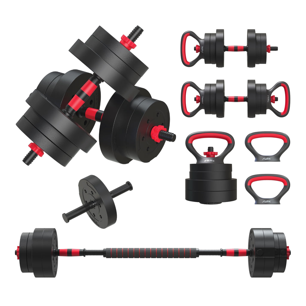 Smartbell Gym 5-In-1 Adjustable Dumbbell Set & Weight Set for Home Workouts, 45 Lbs
