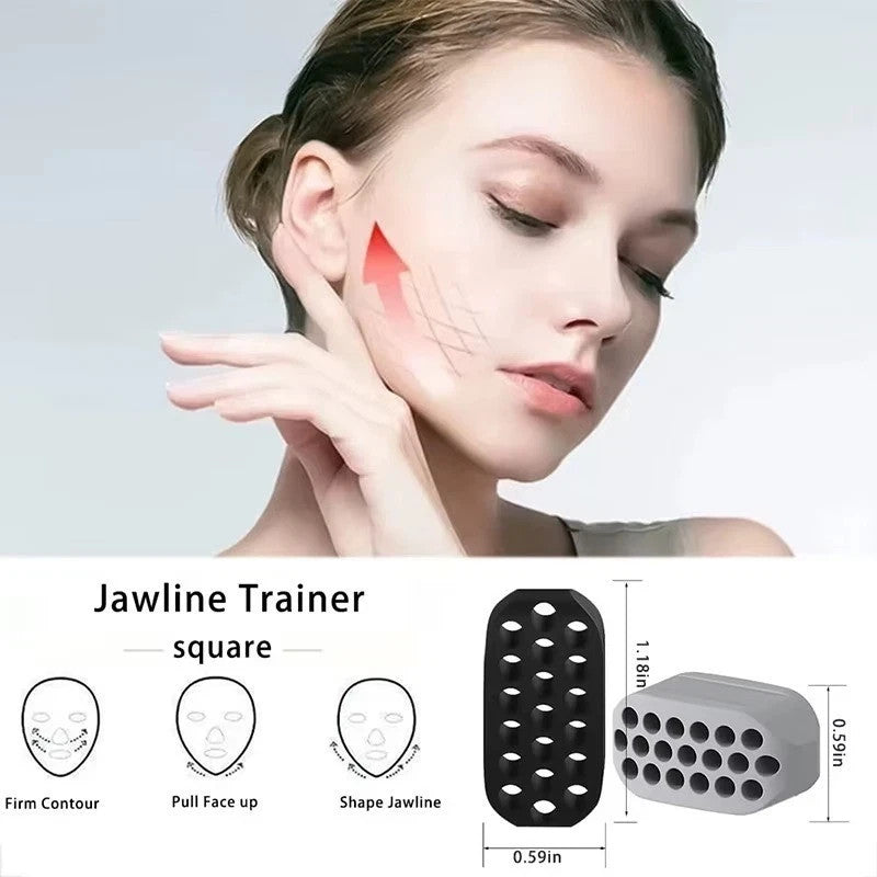 2PCS Jaw Exerciser Jawline Trainer Facial Toner Ball Neck Toning Double Chin*