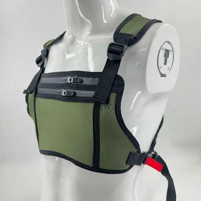 Jogging Sports Front Chest Bag Water-Resistant Multi-Purpose Tacitical Chest Bag Durable Fashion Streetwear Body Bag